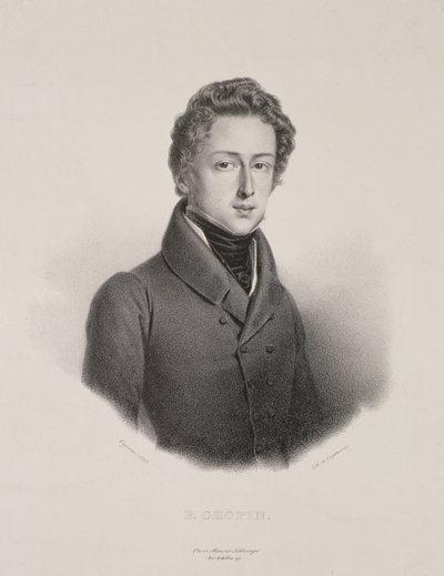 Frédéric Chopin (1810-49) gravé par Gottfried Engelmann, 1833 - Pierre Roch Vigneron